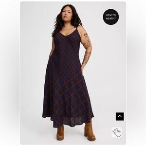 Torrid plaid maxi dress